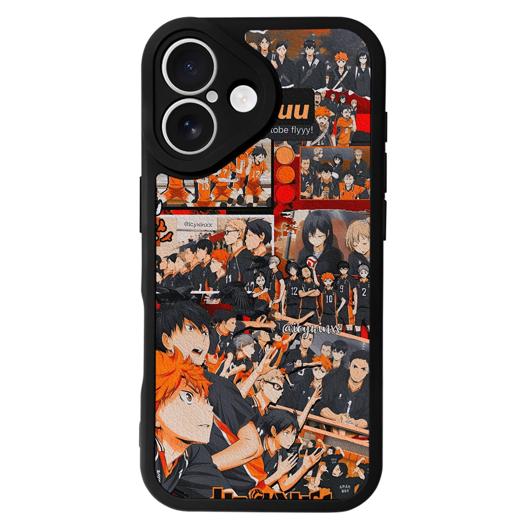 （画像用） ハイキュー!! Haikyu!! 【iPhone 16シリーズ対応】シリコンスマホケース（レザー調） 材質：シリコン